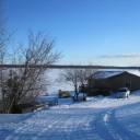 "Maxine" Facility, Pine Dock, Winter, 2013: "Maxine" Facility owned by Les and Donna Mowatt, Pine Dock, Lake Winnipeg, Manitoba. Winter Fishing Season, 2013. 