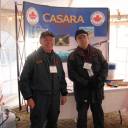 CARASA Manitoba Booth, SARScene, Winnipeg, Oct. 2011: CASARA member Al Fraser and friend at CASARA booth, SARSCENE 2011