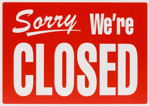 Civic Holiday Shut Down